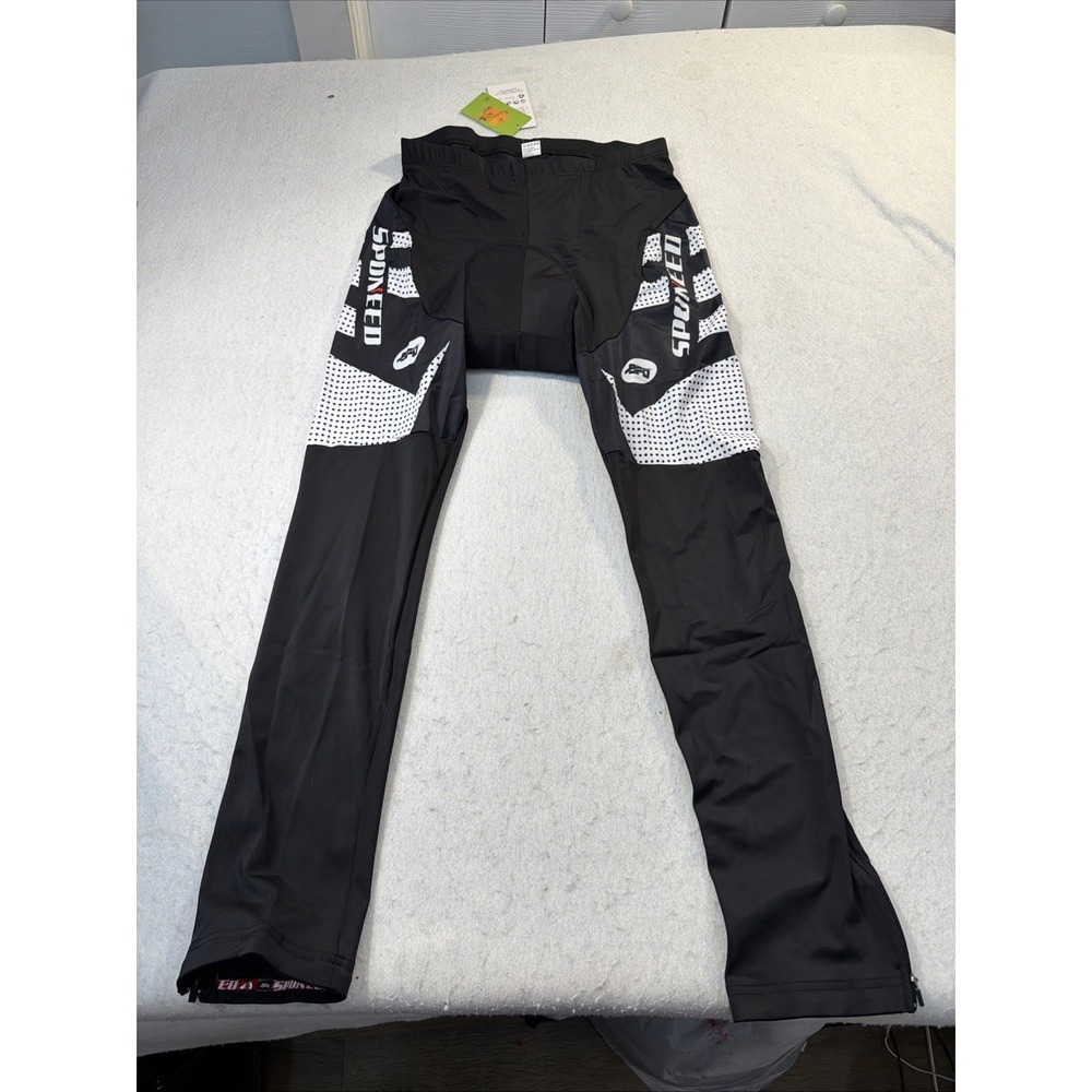 Sponeed Cycling Pants Men's 3X Large Padded Zip Ankle Biking Black New With Tags